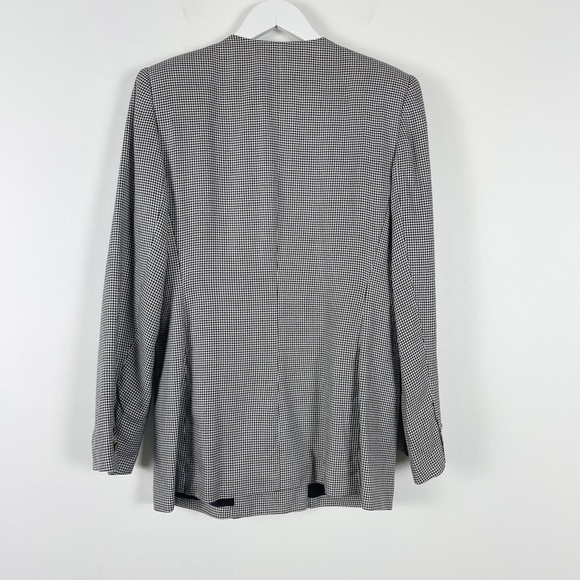 Vintage Worthington Houndstooth Rayon Blazer 8 - Picture 5 of 9